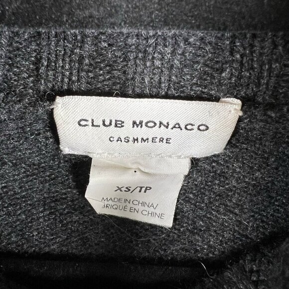 Club Monaco Cowl Neck 100% Cashmere Sweater Women’s Size XS Quiet Luxury Gray - Picture 5 of 7